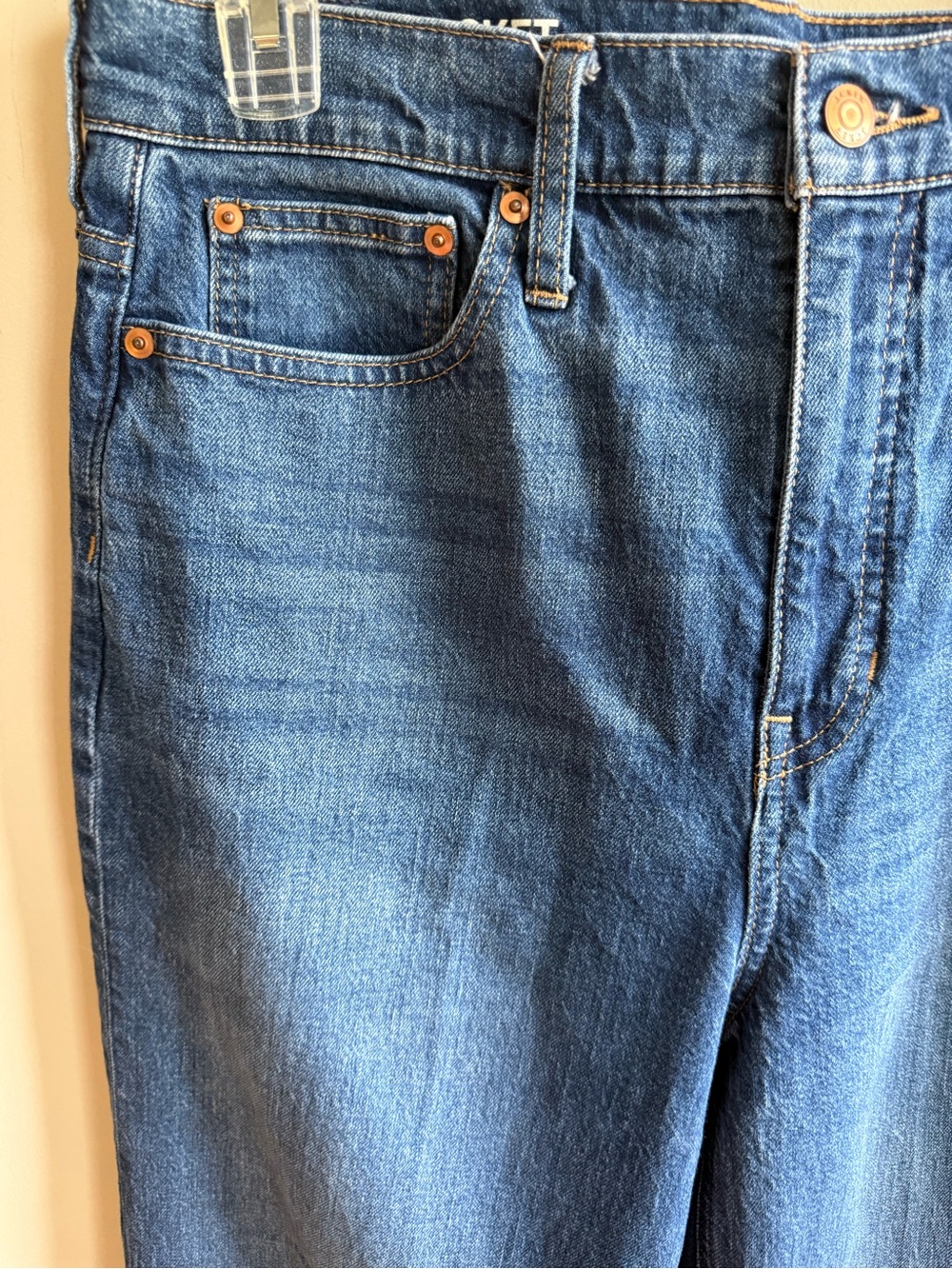 J. Crew Five Pocket Wide Leg Trouser Medium Wash Jeans, size 30 inseam 31 - Picture 4 of 14